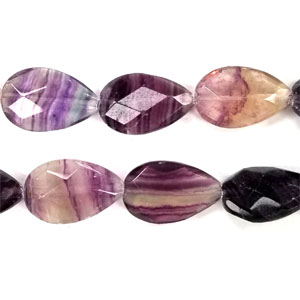 FLOURITE FACETED PEAR CD 16X25MM